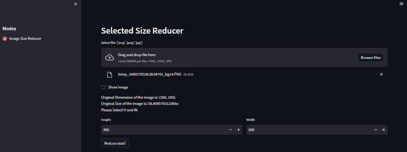 Building image size reducer in python quassarian viper